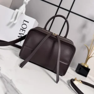 Loewe Women Small Amazona 180 Bag in Soft Calfskin-Dark Chestnut A039AS0X01