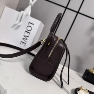 Loewe Women Small Amazona 180 Bag in Soft Calfskin-Dark Chestnut A039AS0X01