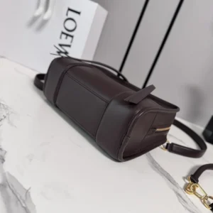 Loewe Women Small Amazona 180 Bag in Soft Calfskin-Dark Chestnut A039AS0X01