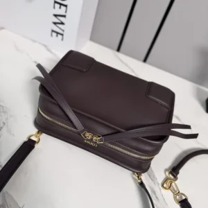 Loewe Women Small Amazona 180 Bag in Soft Calfskin-Dark Chestnut A039AS0X01