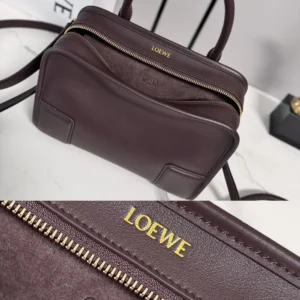 Loewe Women Small Amazona 180 Bag in Soft Calfskin-Dark Chestnut A039AS0X01