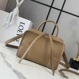 Loewe Women Small Amazona 180 Bag in Soft Calfskin-Mocha A039AS0X01