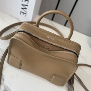 Loewe Women Small Amazona 180 Bag in Soft Calfskin-Mocha A039AS0X01