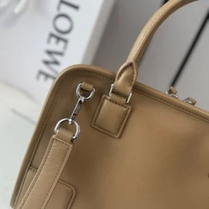 Loewe Women Small Amazona 180 Bag in Soft Calfskin-Mocha A039AS0X01