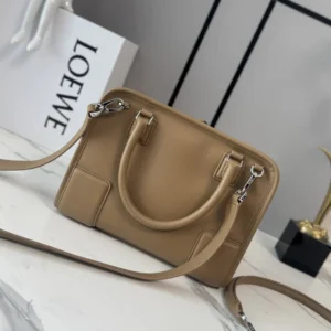Loewe Women Small Amazona 180 Bag in Soft Calfskin-Mocha A039AS0X01