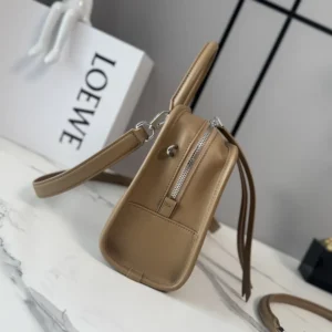 Loewe Women Small Amazona 180 Bag in Soft Calfskin-Mocha A039AS0X01