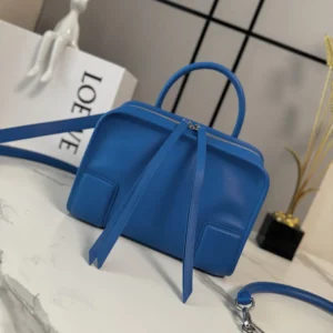 Loewe Women Small Amazona 180 Bag in Soft Calfskin-Royal Azur A039AS0X01