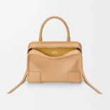Loewe Women Small Amazona 180 Bag in Soft Calfskin-Silk Beige A039AS0X01
