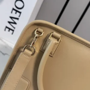Loewe Women Small Amazona 180 Bag in Soft Calfskin-Silk Beige A039AS0X01