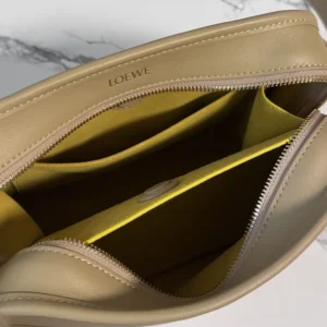 Loewe Women Small Amazona 180 Bag in Soft Calfskin-Silk Beige A039AS0X01