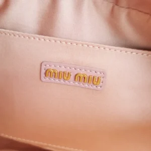 Miu Miu Women Arcadie Matelassé Nappa Leather Bag-Alabaster Pink 5BB123AN88