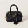 Miu Miu Women Arcadie Matelassé Nappa Leather Bag-Black 5BB123AN88