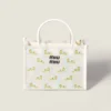 Miu Miu Women Embroidered Mesh Top-Handle Bag 5BA3102IHV