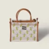 Miu Miu Women Embroidered Mesh Top-Handle Bag 5BA3102IHVF0046