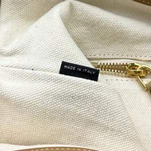 Miu Miu Women IVY Corduroy Bag with Leather Lettering Logo-Brown