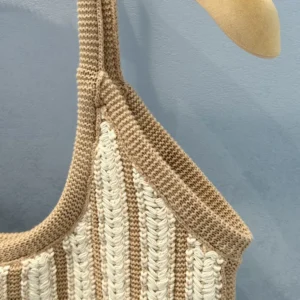 Miu Miu Women Ivy Crochet Bag-Sand/Chalk 5BG2312IHDF0X27
