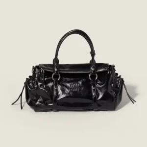 Miu Miu Women Shiny Leather Handbag-Black 5BA3282A44