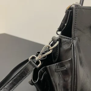 Miu Miu Women Shiny Leather Handbag-Black 5BA3282A44