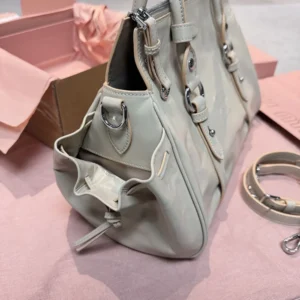 Miu Miu Women Shiny Leather Handbag-Light Pink 5BA3282A44