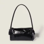 Miu Miu Women Shiny Leather Pouch-Black 5NE0292A44