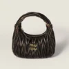 Miu Miu Women Wander Matelassé Nappa Leather Bag-Coffee 5BC125