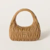 Miu Miu Women Wander Matelassé Nappa Leather Hobo Bag-Caramel 5BC153AN88