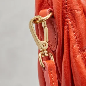 Miu Miu Women Wander Matelassé Nappa Leather Hobo Bag-Orange 5BC125