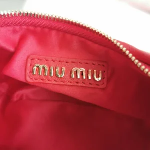 Miu Miu Women Wander Matelassé Nappa Leather Hobo Mini-Bag-Red 5BP078