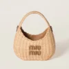 Miu Miu Women Wander Wicker Handbag 5BC125ABVUF0KFZ