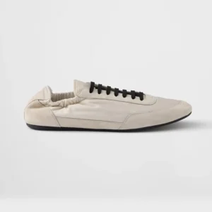 Prada Unisex Collapse Re-Nylon and Suede Elasticized Sneakers-IvoryPrada Unisex Collapse Re-Nylon and Suede Elasticized Sneakers-Ivory