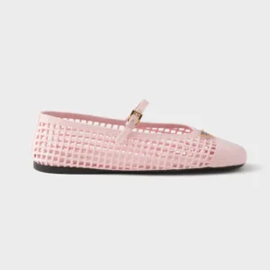 Prada Women Crochet Ballerinas-Orchid Pink 1F364O2F46