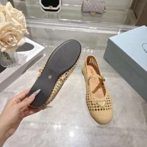 Prada Women Crochet Ballerinas-Quartz 1F364O2F46