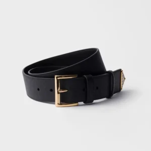 Prada Women Saffiano Leather Belt-Black 1CC545053F0002