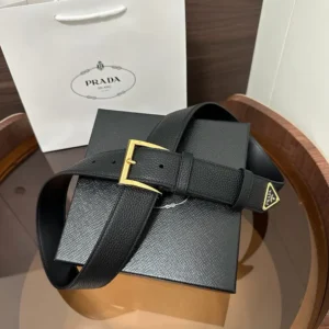 Prada Women Saffiano Leather Belt-Black 1CC545053F0002