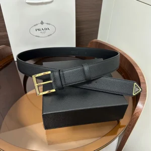Prada Women Saffiano Leather Belt-Black 1CC545053F0002