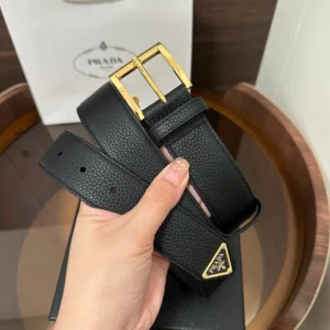Prada Women Saffiano Leather Belt-Black 1CC545053F0002