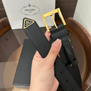 Prada Women Saffiano Leather Belt-Black 1CC545053F0002