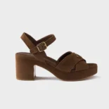 Prada Women Suede Platform Sandals-Brown 1XP73B008F0324