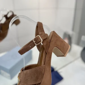 Prada Women Suede Platform Sandals-Brown 1XP73B008F0324Prada Women Suede Platform Sandals-Brown 1XP73B008F0324