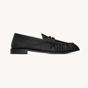 Saint Laurent YSL Unisex Le Loafer Supple in Matte Leather-Black 83947125VA