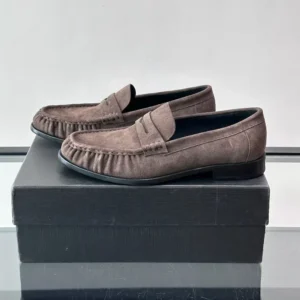 Saint Laurent YSL Unisex Le Loafer Supple in Suede 8394712W