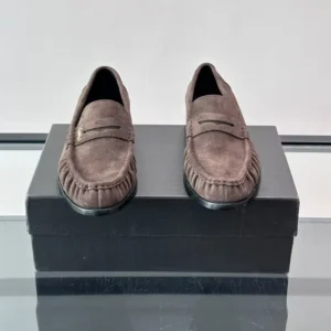 Saint Laurent YSL Unisex Le Loafer Supple in Suede 8394712W