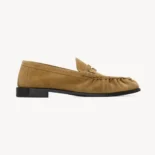 Saint Laurent YSL Unisex Le Loafer Supple in Suede-Brown 8168122W