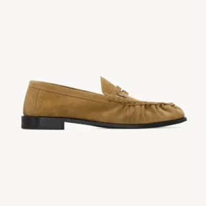 Saint Laurent YSL Unisex Le Loafer Supple in Suede-Brown 8168122W