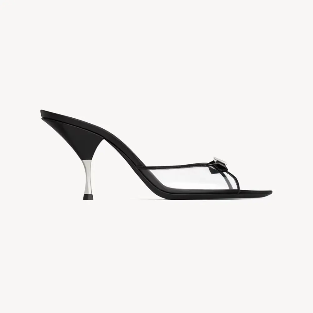 Saint Laurent YSL Women Jerry Mules in Tpu And Rhinestones-Black 8696641F