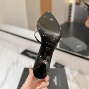 Saint Laurent YSL Women Jerry Mules in Tpu And Rhinestones-Black 8696641F