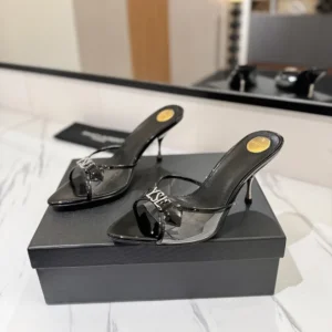 Saint Laurent YSL Women Jerry Mules in Tpu And Rhinestones-Black 8696641F