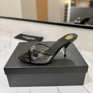 Saint Laurent YSL Women Jerry Mules in Tpu And Rhinestones-Black 8696641F