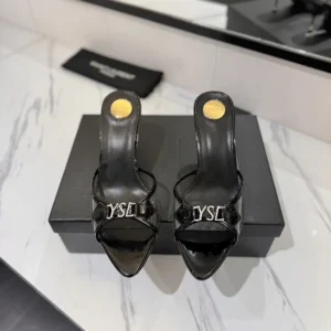 Saint Laurent YSL Women Jerry Mules in Tpu And Rhinestones-Black 8696641F