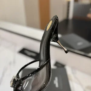 Saint Laurent YSL Women Jerry Mules in Tpu And Rhinestones-Black 8696641F
